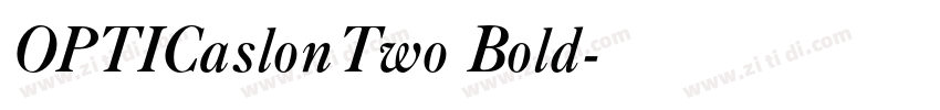 OPTICaslonTwo Bold字体转换